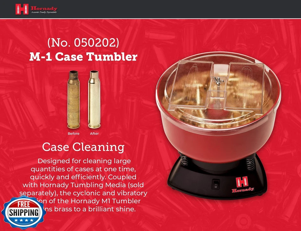 Vaso Estuche Hornady M-1 - Limpiar y pulir cartuchos de latón rápido y Effi Foto 2 de 4