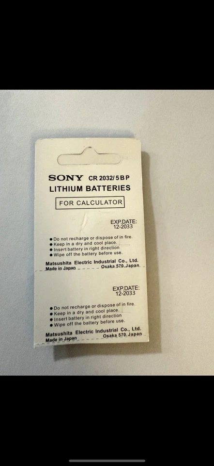Batería de litio Sony CR2032 3V EXP 2033 2 un. - Vendedor de EE. UU. - Envío gratuito Foto 3 de 3