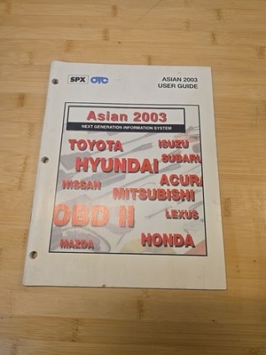SPX OTC NGIS Import 2000 User Guide 504370 Diagnostic Scan Tool Manual