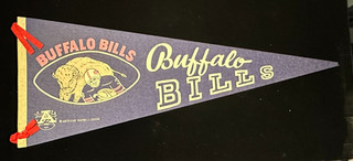 Vintage 1960s Buffalo Bills AFL Full Size Felt Pennant 30"