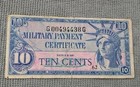 USA 10c ~Ten Cents ~ Military Payment Certificate ~ SERIES 591 ~ G 00494438 G — photo 1