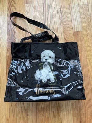 Harrods London PVC Reusable Shopping Tote Bag Eco Shopper Terrier