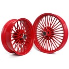 21x3.5 18x5.5 Fat Spoke Wheels Rims Set Red for Harley Softail Fatboy Deuce FXST