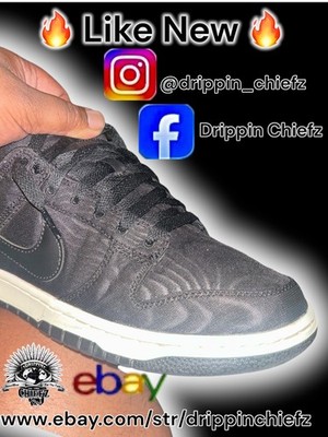 ( VNDS Dunk Low ) Black Canvas Men's Size [ 9 ]