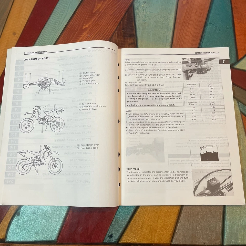 1991 Suzuki  RMX250 Owners Service Manual P/N 99011-05D53-03A Factory OEM  90-96 - Image 4 of 4