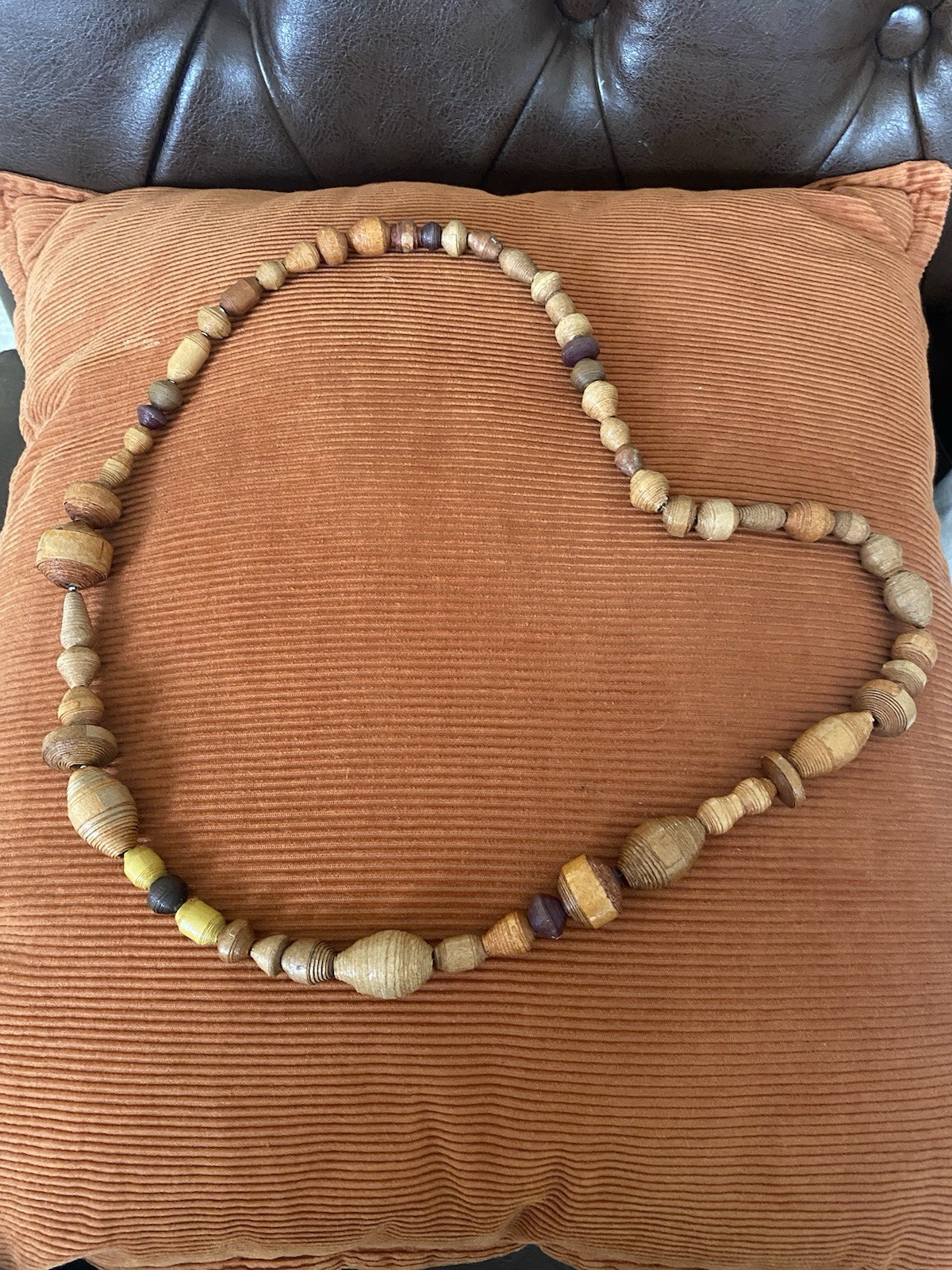 Multi-colored Assorted Wooden Beaded Necklace - image 2