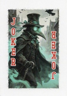 RARE MODERN "Eerie Looking Man with a Birds Head" JOKER Play Card #09