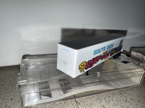 Rimorchio furgone Micro-Trains Linea N Gauge BN Intermodal Route Rock 45' con graffiti - Foto 4 di 5