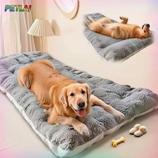 Dog Bed Crate Mat, Soft Plush Dog Bed Pad Machine Washable Crate Pad 48"X30"