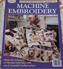 JENNY HASKINS MACHINE EMB COLOR PURPLE APPLIQUE QUILT NOS W/Pattern Sheet Inside
