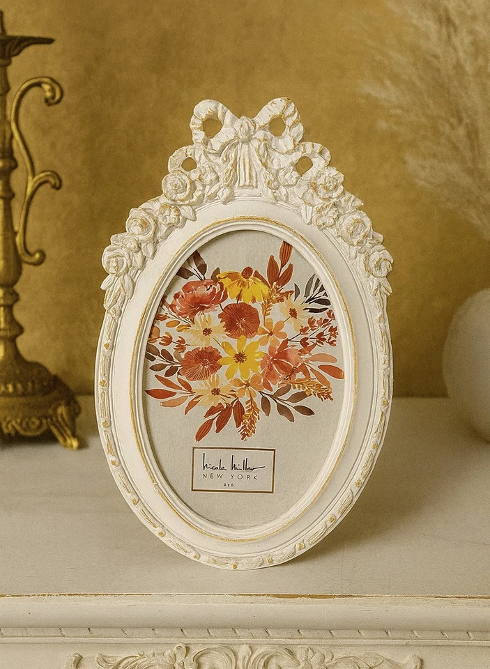 Marco de arco Hollywood Regency vintage estilo antiguo tallado victoriano Shabby Chic Foto 2 de 4