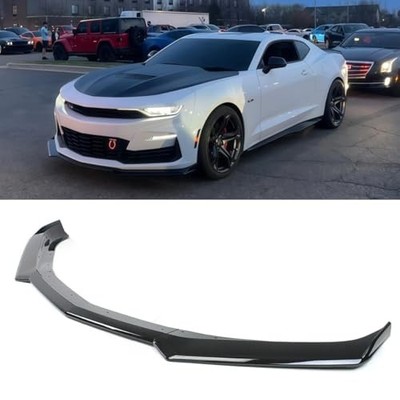 Front Lip Compatible with 2016-2024 Chevrolet Camaro LT/LS/RS/SS, Glossy Black