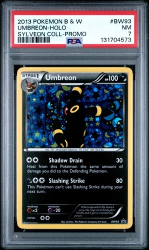 2013 POKEMON BLACK STAR PROMO UMBREON #BW93 HOLO PSA 7 NM #131704573