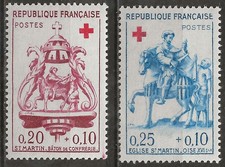 N° 1278/79**  PAIRE CROIX-ROUGE 1960