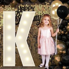 4FT Marquee Light Up Letters K, Big Marquee Letter for Baby Shower Birthday E...