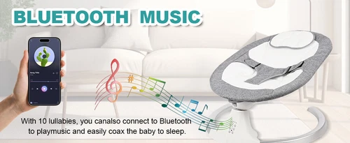 Bluetooth Electric Baby Swing Infant Cradle Bouncer Rocker Chair Music Remote UK - Picture 12 of 19