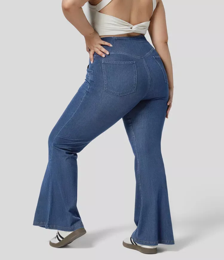 Plus size best sale flare jeans cheap