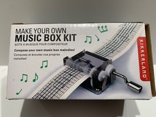 Make your own Kikkerland Mechanical Music Box Set 120 DIY Kit Customizable Songs