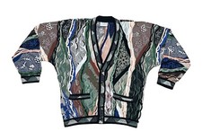 Vintage Coogi Sweater Cardigan Medium 3D