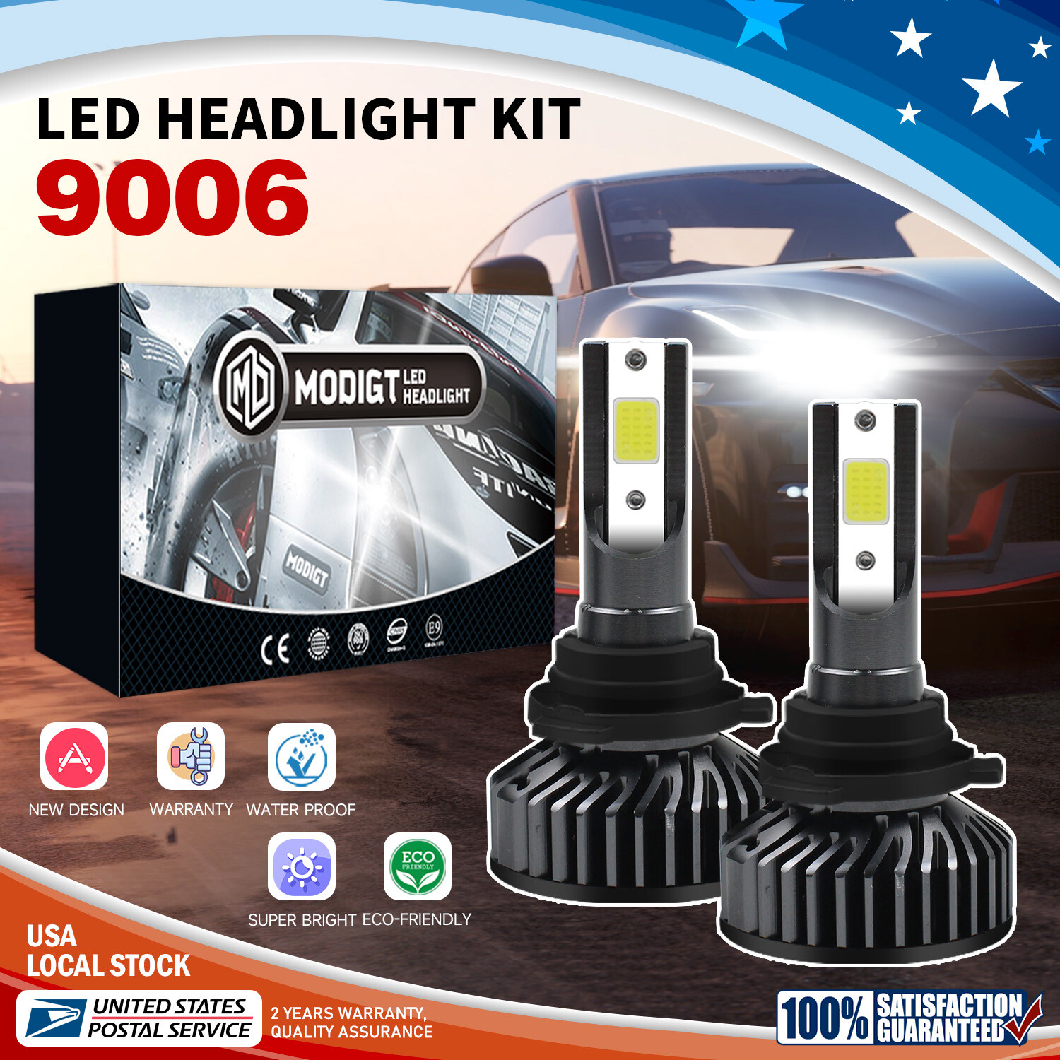 HB4 LED Headlight Bulb Kit High Beam 6000K 12000LM  White Bulbs Bright Lamp NEW