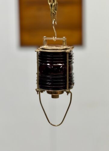 Ship Salvaged Marine Vintage Hanging Nautical Perko Electric Lamp – Set of 2 - Picture 5 of 10