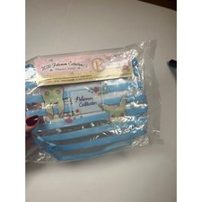 Pokemon Center 2020 Pikachu Kuji Pencil Pouch Blue Stripe Plastic Case NEW