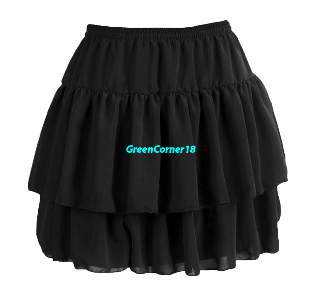 【BAON】Marson dot flare layered mini skirt Amazon.com: SOMTHRON Women's Layered Ruffle Mini Skirt