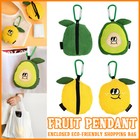 Cartoon Fruit Shopping Bag Cute Doll Folding Eco-Friendly Pendant Tote AU Pack