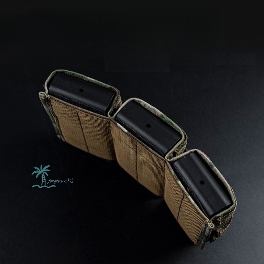 Magazine Pouch Tactical Triple 5.56 Open Top Molle Rifle Mag Holders