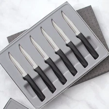 Anthem Wave Serrated Steak Knife Set 6pc by RADA G46s USA made ergonomic handles