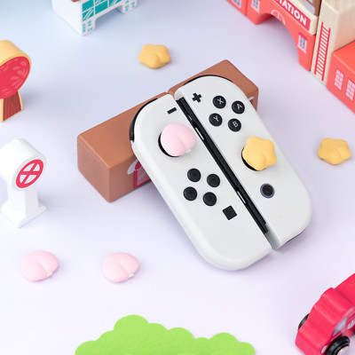 Thumb Grips Joysitck caps for Nintendo Switch / Lite / Oled Soft Peach Star 4PCS