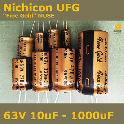 ufg1c330mdm 33uf 16v 5x11mm rm2 NICHICON Muse FG 4 pc Fine Gold