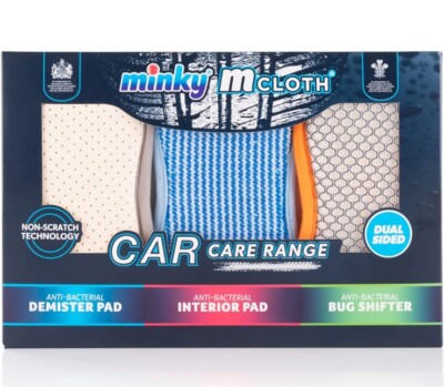 Minky 3er Pack M Tuch Auto Reinigungsset | Mikrofaser Diener Autoreinigung Geschenkset