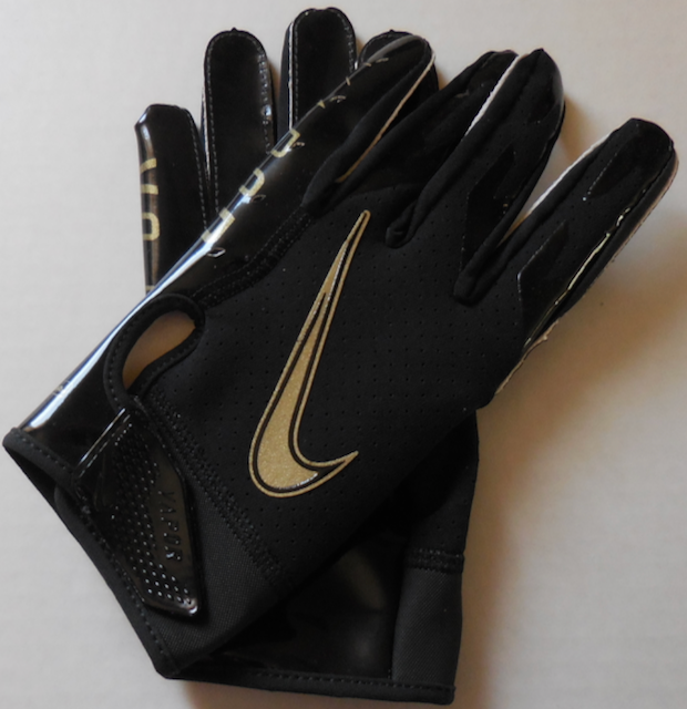 gold nike gloves football