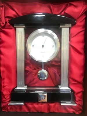 Pierre Cardin orologio a pendolo cristallo,alluminio,MDF lacca cm17x6x23  €250.00 | eBay