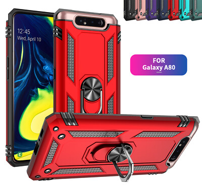 Outdoor Ring Robust Handy Hülle für Samsung Galaxy A80 Case Anti-Fall Stoßfest