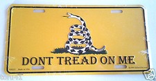 DON'T TREAD ON ME YELLOW Pro Gun License Plate Made in the USA 327 EE