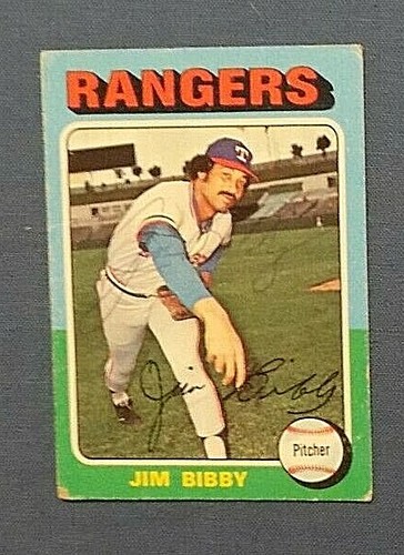 Jim Bibby Texas Rangers 1975 Autographed Card | eBay