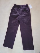 Vintage Kasper Pants Women 4P Wool Trouser Flat Front Dress Career Brown NEW