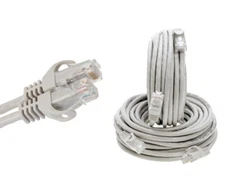CAT5e Ethernet Patch Cable RJ-45 LAN Internet Cord Gray 25FT-200FT Multipack LOT