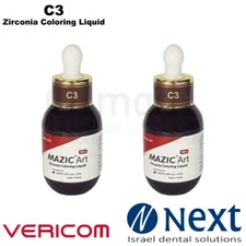 LOTX2 Dental not sintered zirconia shade color liquid 30ml Mazic Art Vericom C3