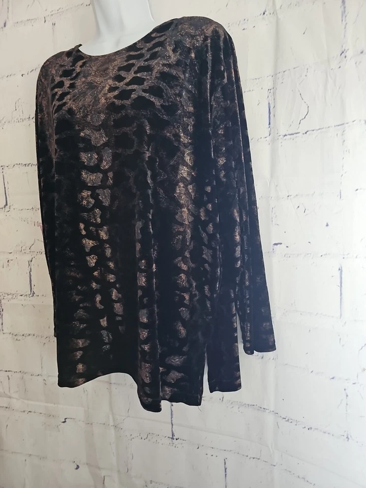 Top Pullover Super Line Para Mujer Vintage Pana Estampado Animal Talla Grande Foto 3 de 4