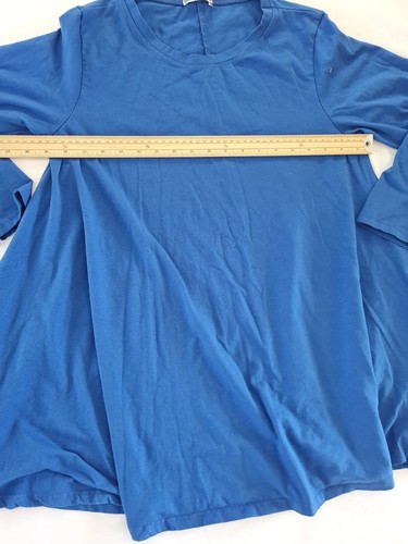 Ladies Top Made In Italy Size ( Check Pics) Blue Long Sleeve 9627 - Picture 7 of 11