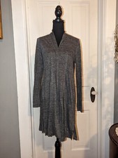Eileen Fisher Organic Cotton Open Long Cardigan Pockets XS