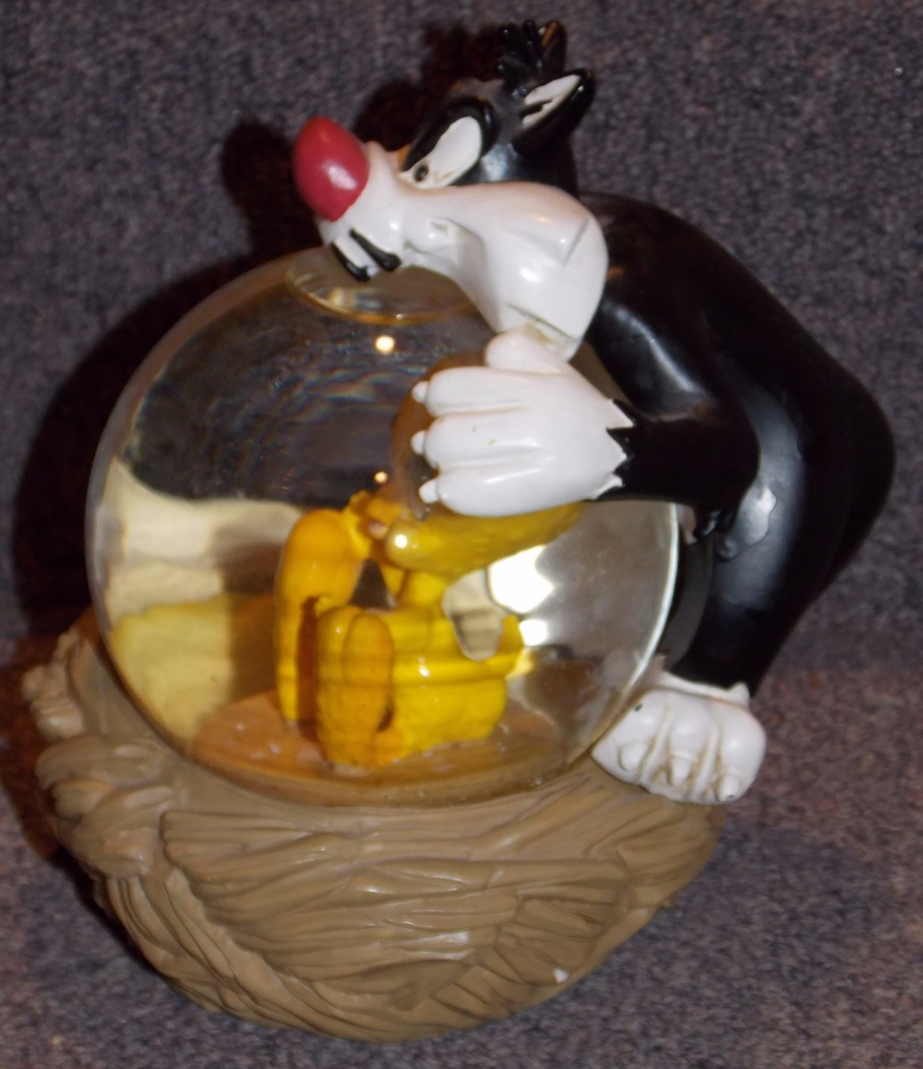 1995 Warner Bros Looney Tunes Sylvester & Tweety Bird Large Snow  display picture 1