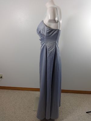 MICHELANGELO WOMENS STEEL GRAY SATIN FORMAL GOWN SIZE 12 | eBay