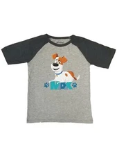 Secret Life of Pets Boys Gray Short Sleeve Max Puppy Dog T-Shirt Tee Shirt
