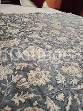 Jaipuri Razai Cotton Quilt Handmade Gray Kantha Quilted Blanket Quilt Comforter