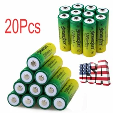 20pcs SkyWolfEye 14500 Battery 3.7V 1200mAh Li-ion Rechargeable Batteries Batt