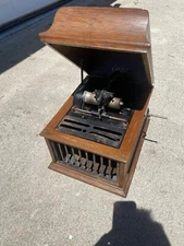 DEFECTIVE Antique Edison Amberola 30 Table Top Cylinder Wind Up Phonogra G3D